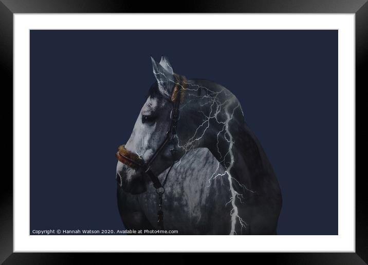 Horse Lightning Strike Framed Mounted Print by Hannah Watson
