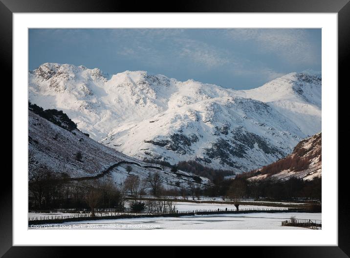 A snowy morn in Langdale Framed Mounted Print by Doug Burke