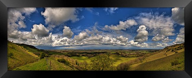 Over the South Downs Framed Print by Eddie Howland