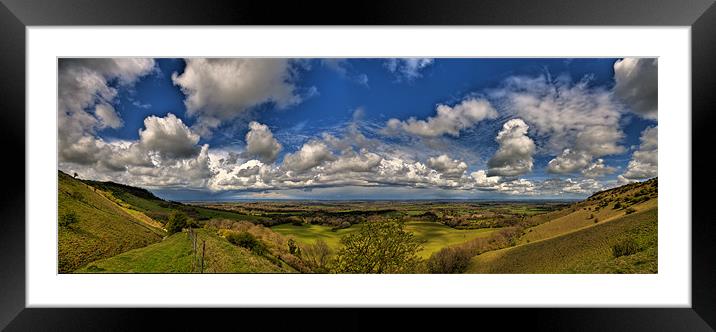 Over the South Downs Framed Mounted Print by Eddie Howland