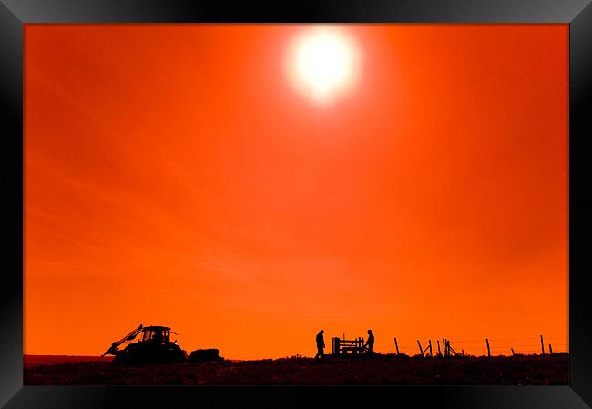 workers under the sun Framed Print by Eddie Howland