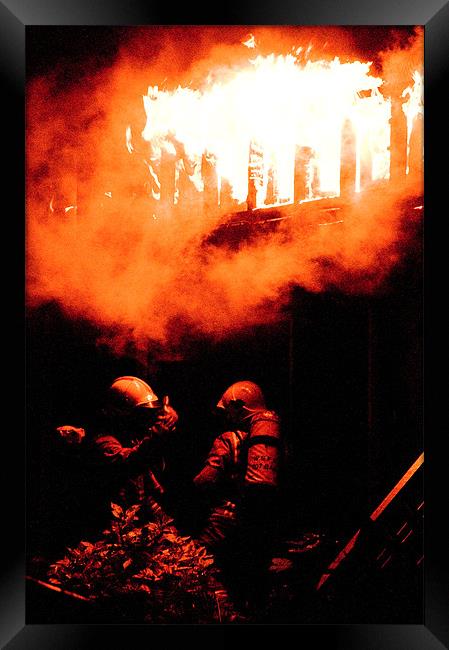 can you smell burning? Framed Print by Eddie Howland