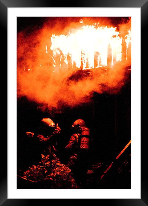 can you smell burning? Framed Mounted Print by Eddie Howland