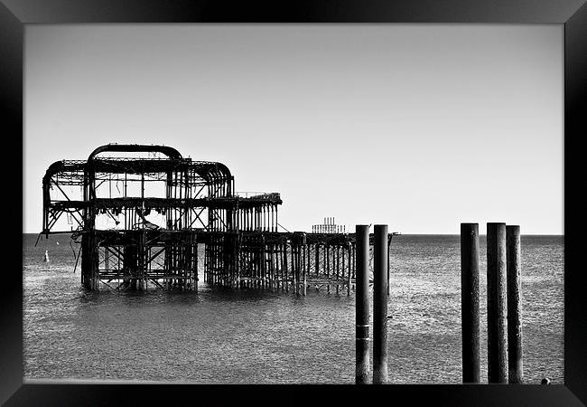   West Pier Brighton Framed Print by Eddie Howland