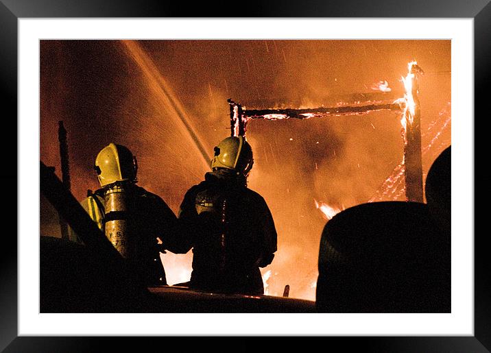 Fire Framed Mounted Print by Eddie Howland