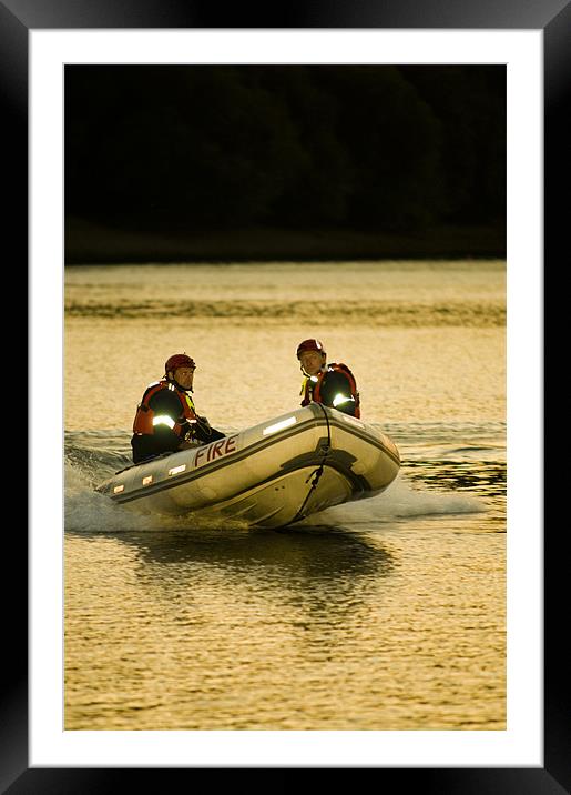 Fire Boat 2 Framed Mounted Print by Eddie Howland