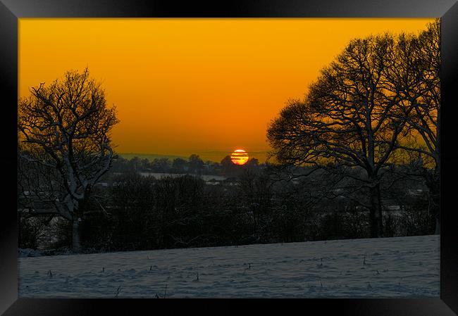Sunset over Sussex Framed Print by Eddie Howland
