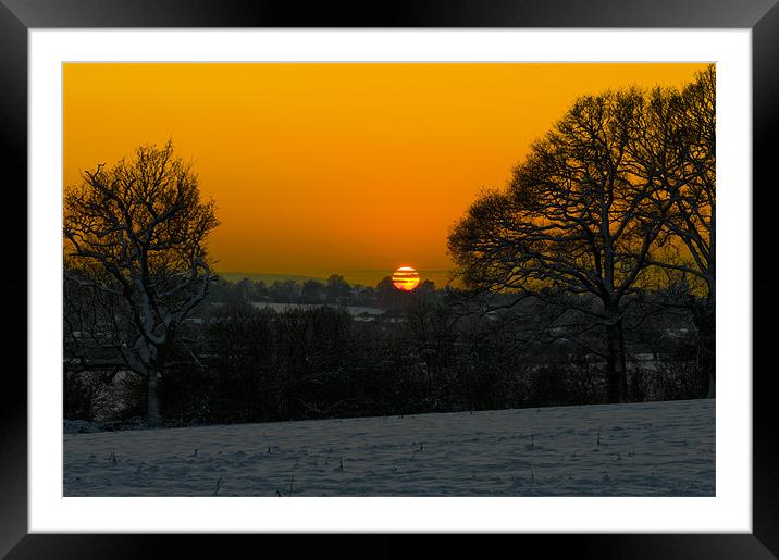 Sunset over Sussex Framed Mounted Print by Eddie Howland