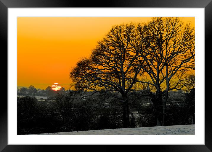 Sunset in Sussex Framed Mounted Print by Eddie Howland
