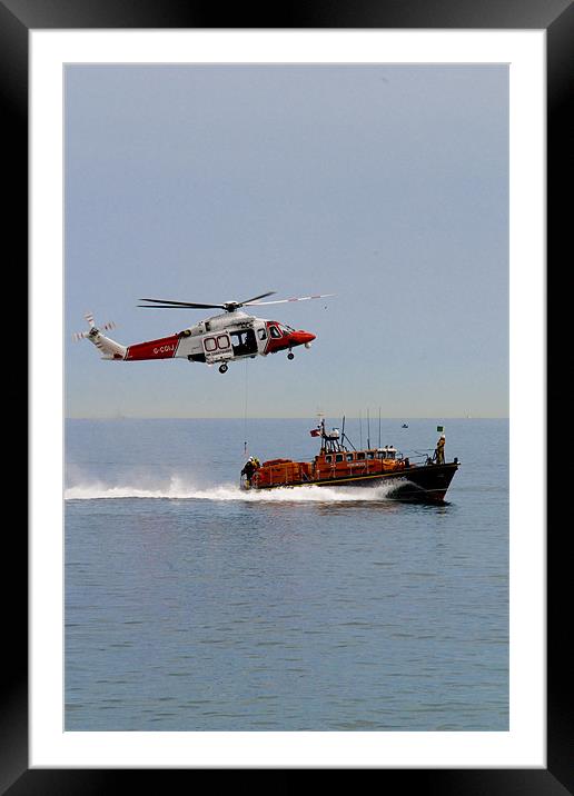 Coastguard Rescue Framed Mounted Print by Eddie Howland