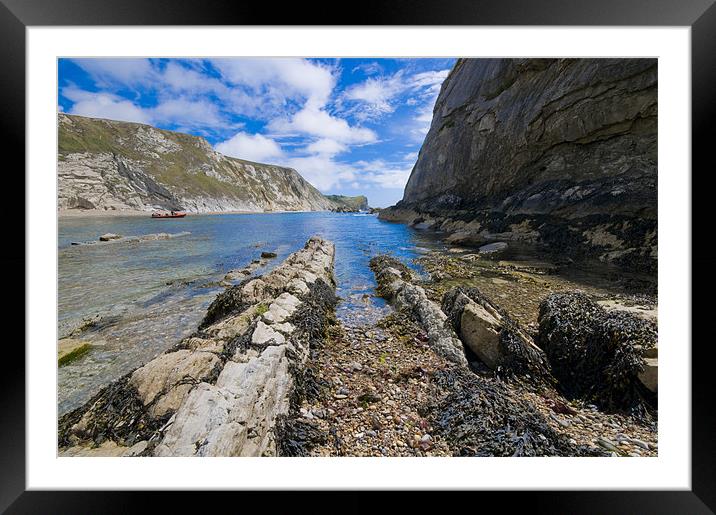 Somewhere on the Devon Coast Framed Mounted Print by Eddie Howland