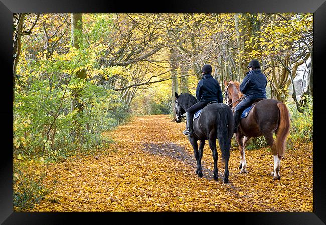 Autumn on Horseback Framed Print by Eddie Howland