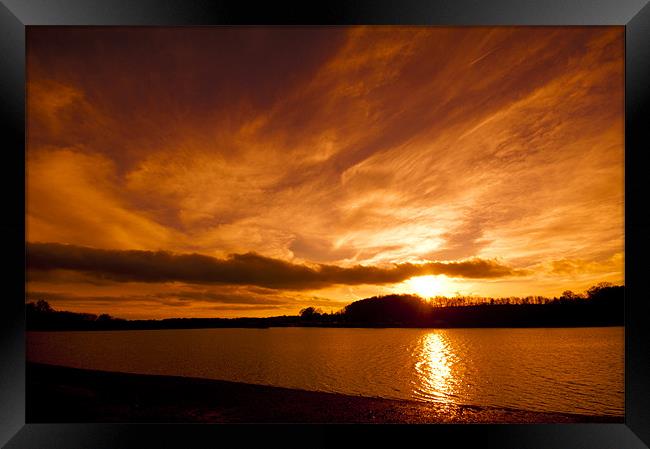 Fire in the Sky Framed Print by Eddie Howland