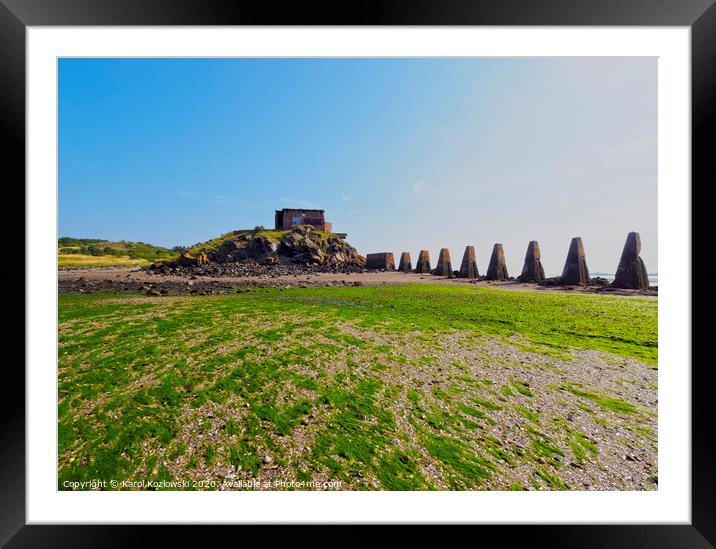 Cramond Island, Scotland Framed Mounted Print by Karol Kozlowski