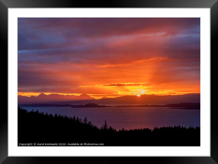 Sunrise at Isle of Skye Framed Mounted Print by Karol Kozlowski