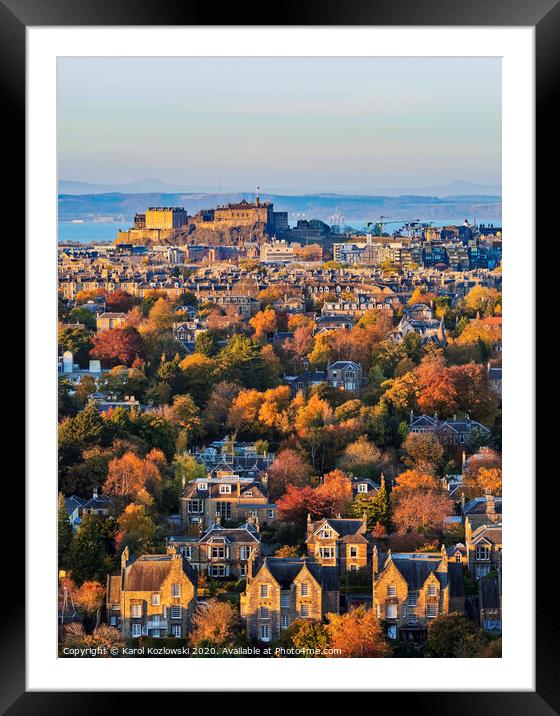 Edinburgh Framed Mounted Print by Karol Kozlowski