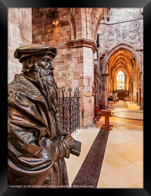 St Giles' Cathedral in Edinburgh Framed Print by Karol Kozlowski