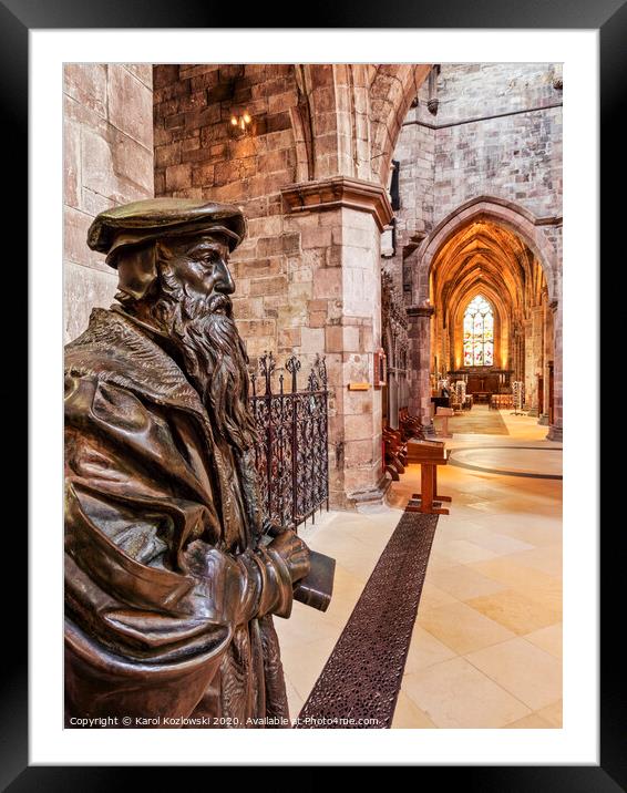 St Giles' Cathedral in Edinburgh Framed Mounted Print by Karol Kozlowski