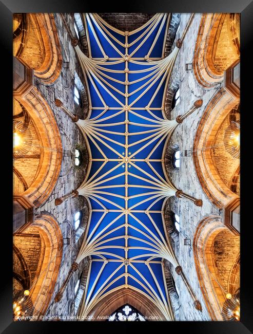 Vault of the St Giles' Cathedral in Edinburgh Framed Print by Karol Kozlowski