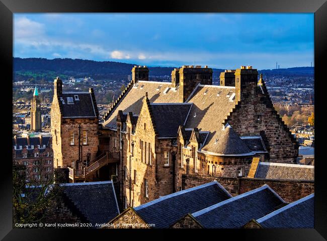 Edinburgh Castle Framed Print by Karol Kozlowski