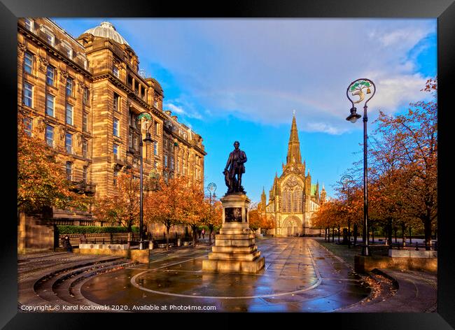 Cathedral of Saint Mungo in Glasgow Framed Print by Karol Kozlowski