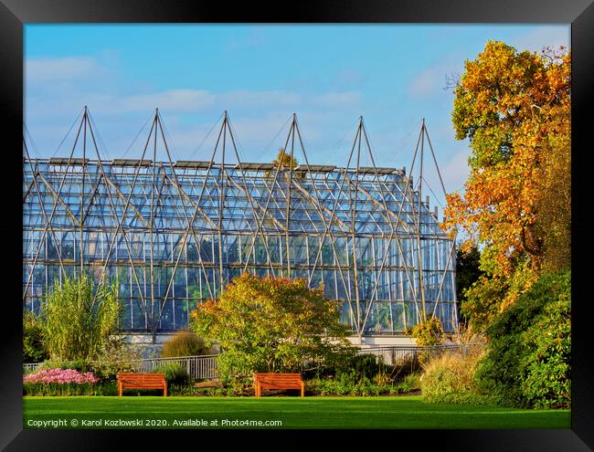 Royal Botanic Gardens in Edinburgh Framed Print by Karol Kozlowski