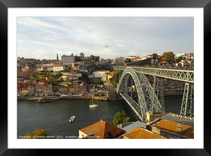 Bridge across the Douro Framed Mounted Print by Thelma Blewitt