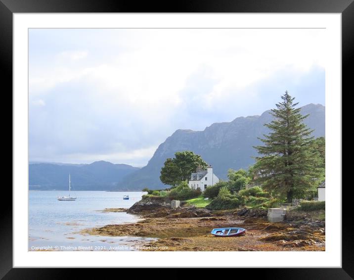 Cottage at Plockton Framed Mounted Print by Thelma Blewitt