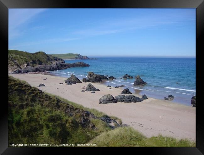 Sango Sands Durness Framed Print by Thelma Blewitt