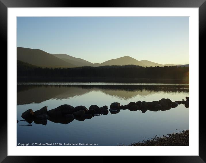 Loch Morlich Serenity Framed Mounted Print by Thelma Blewitt