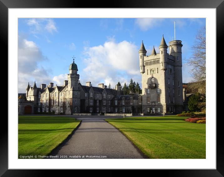 Balmoral Castle Drive Framed Mounted Print by Thelma Blewitt