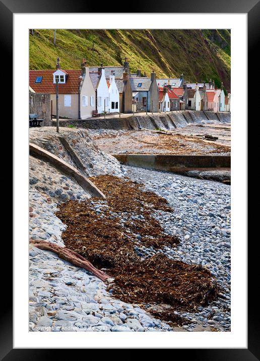 Aberdeenshire village of Crovie Framed Mounted Print by Andrew Davies