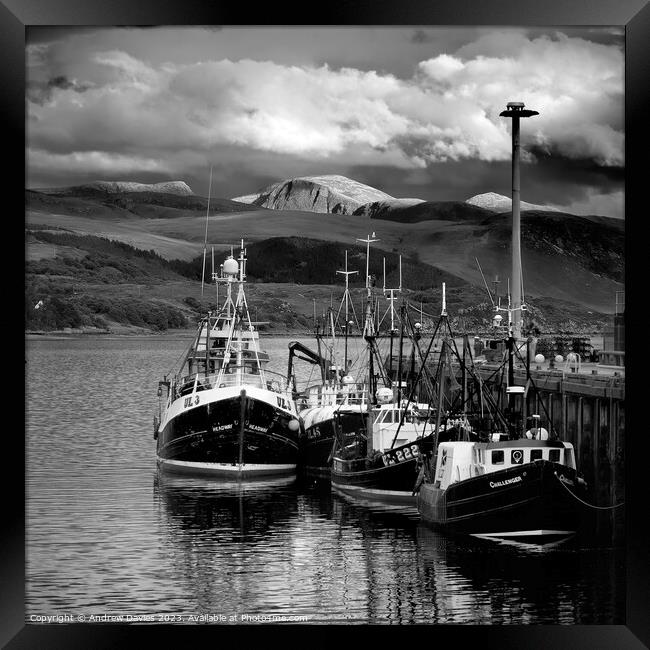 Ullapool Harbour and Loch Broom Framed Print by Andrew Davies
