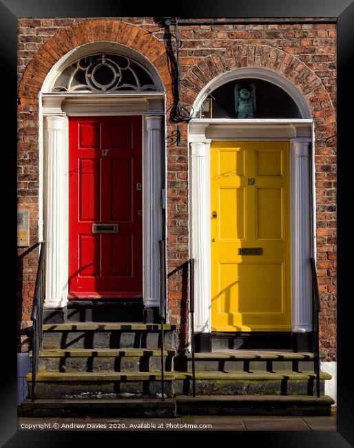Liverpool Hope Street doors Framed Print by Andrew Davies