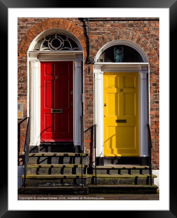 Liverpool Hope Street doors Framed Mounted Print by Andrew Davies