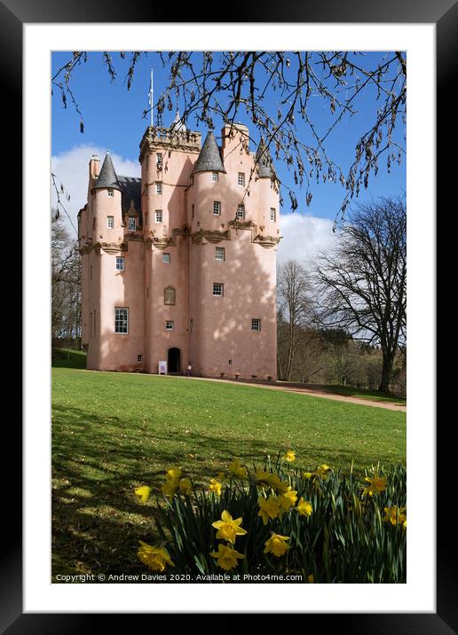 Craigievar Castle, Aberdeenshire, on a bright spring morning Framed Mounted Print by Andrew Davies