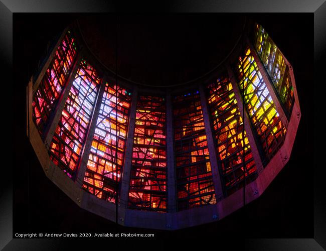 Cup of Light, the Crown of Thorns of Liverpool Metropolitan Cathedral Framed Print by Andrew Davies