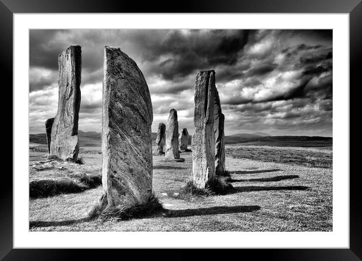 Callanish Stones Framed Mounted Print by Andrew Davies