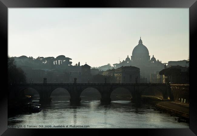 Rome at dusk Framed Print by Tomasz Goli