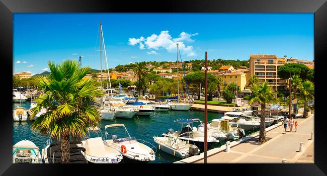 The marina of Saint Maxime in the Provence-Alpes-Cote d'Azur  Framed Print by Thomas Klee