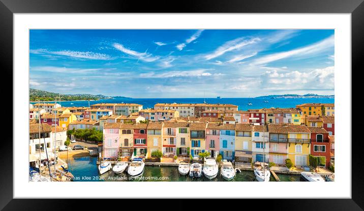 Marina of Port Grimaud in South France Framed Mounted Print by Thomas Klee
