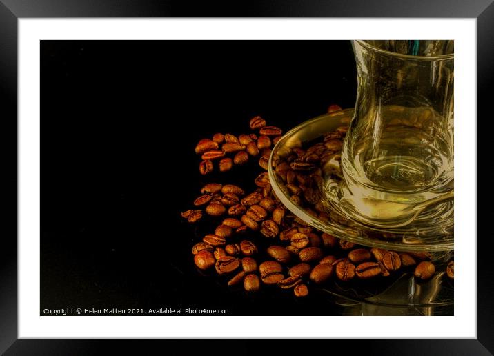Turkish coffee cup close up Framed Mounted Print by Helkoryo Photography