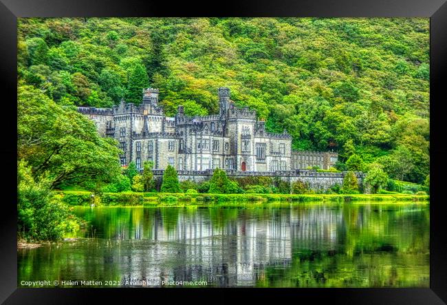 Kylemore Abbey in Co Galway Ireland Framed Print by Helkoryo Photography