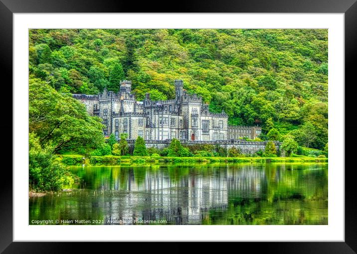Kylemore Abbey in Co Galway Ireland Framed Mounted Print by Helkoryo Photography