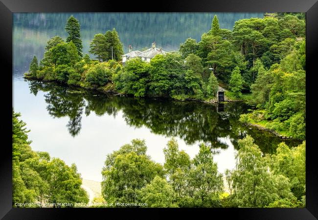 The white house in the lake Derwent water Framed Print by Helkoryo Photography