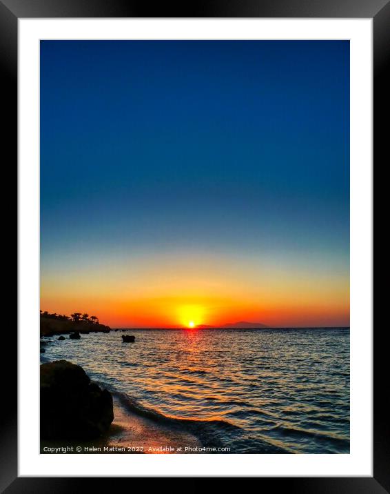 Red Sea Sunset Sharm el Sheikh Egypt 7 Framed Mounted Print by Helkoryo Photography
