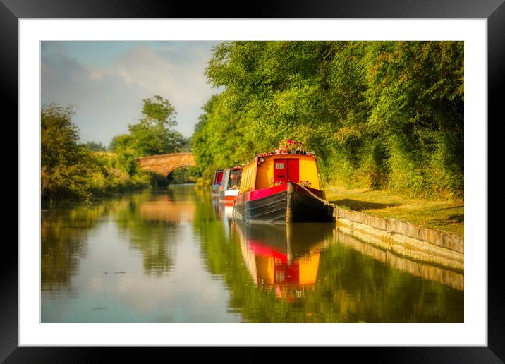 Dreamy Afternoon on the Canal 1 Framed Mounted Print by Helkoryo Photography