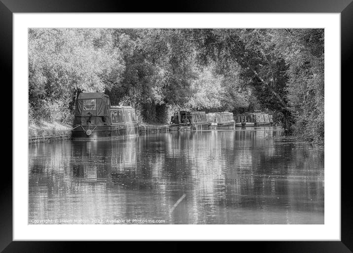 Dreamy afternoon on the Canal 6 Black and White Framed Mounted Print by Helkoryo Photography