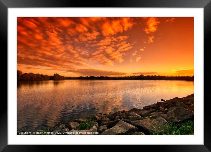 Serenity at Daventry Reservoir Framed Mounted Print by Helkoryo Photography