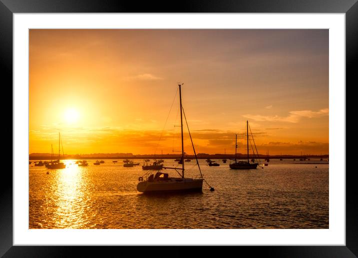Bawdsey Quay Suffolk Sunset 1 Framed Mounted Print by Helkoryo Photography